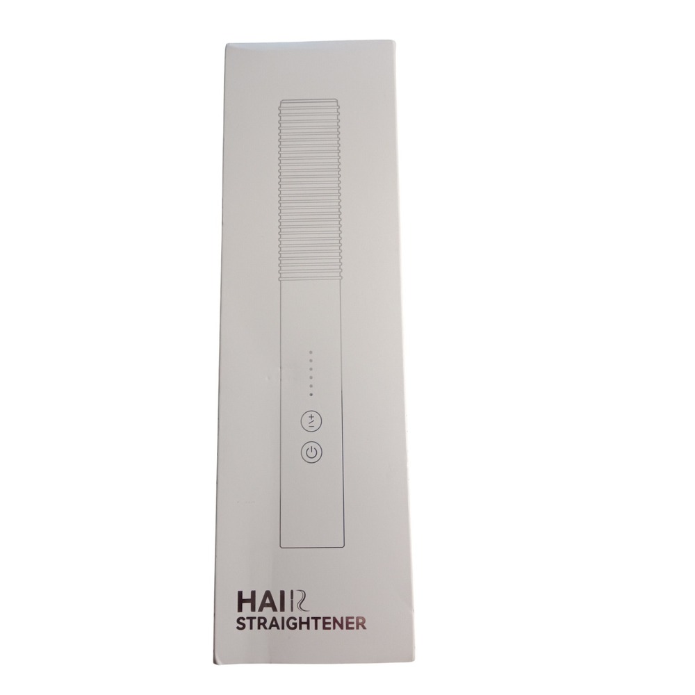 Hair Straightener Brush Electric Heated Smoothing Comb Ceramic Multi Heat White - Picture 1 of 3